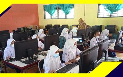 Peserta Didik SMP Negeri 1 Dolok Batu Nanggar Melaksanakan ANBK Tahun 2021